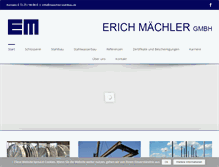 Tablet Screenshot of maechler-stahlbau.de